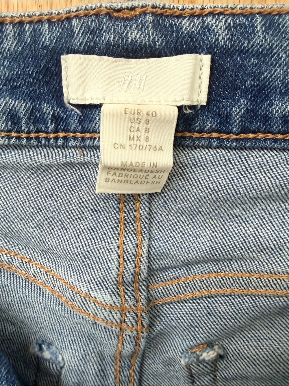 H&M Mid-Blue Straight Leg Jeans - Picture 3 of 4